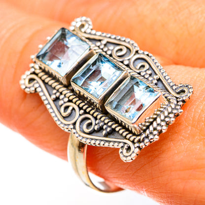 Blue Topaz Rings handcrafted by Ana Silver Co - RING127274