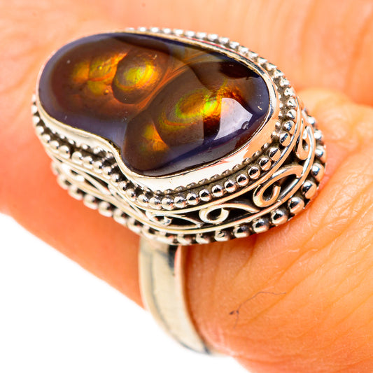 Mexican Fire Agate Rings handcrafted by Ana Silver Co - RING127280