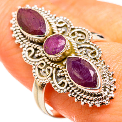Red Sillimanite Rings handcrafted by Ana Silver Co - RING127282
