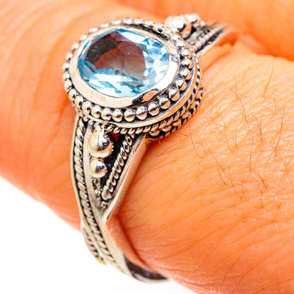 Blue Topaz Rings handcrafted by Ana Silver Co - RING127292