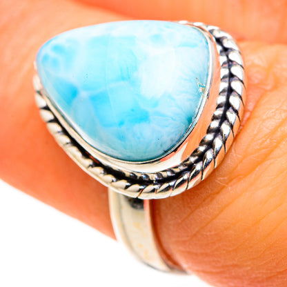 Larimar Rings handcrafted by Ana Silver Co - RING127293