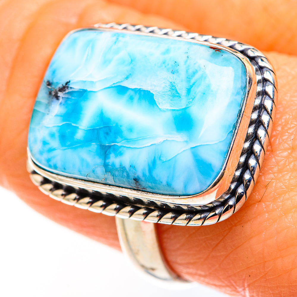 Larimar Rings handcrafted by Ana Silver Co - RING127294