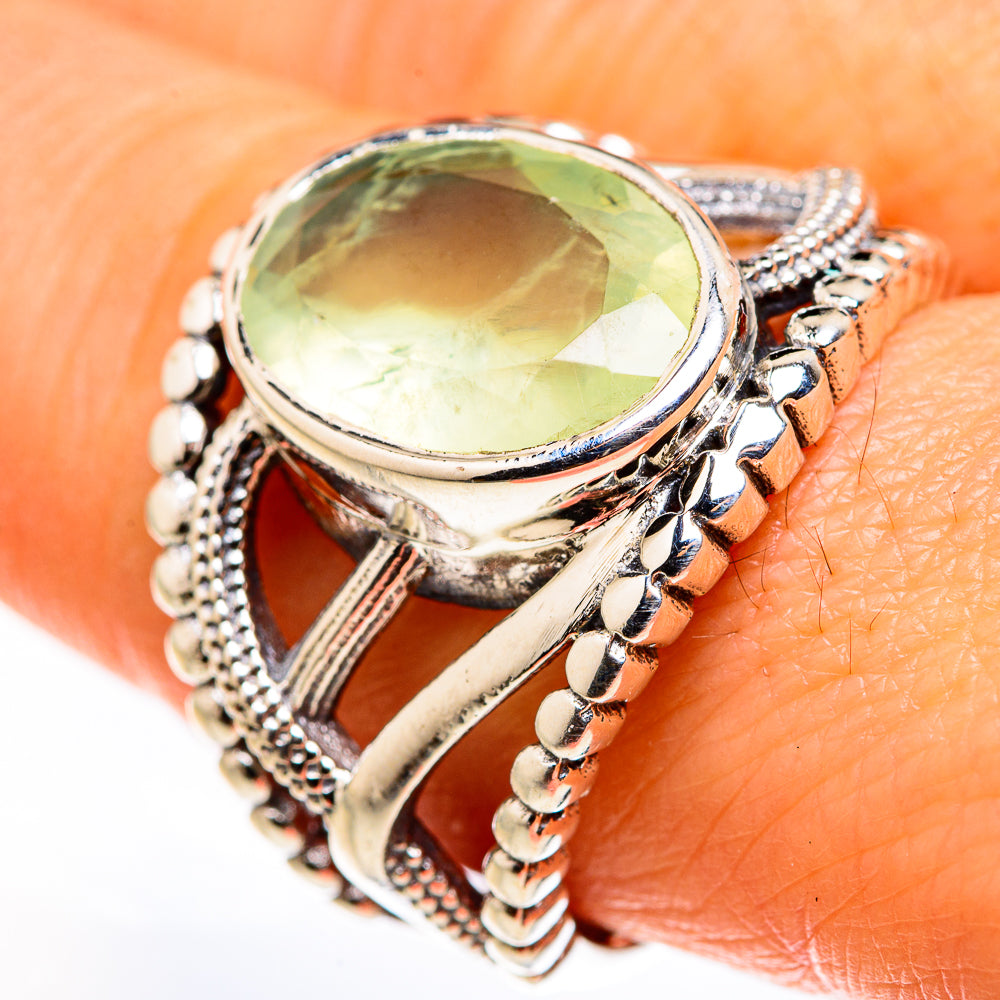 Prehnite Rings handcrafted by Ana Silver Co - RING127296