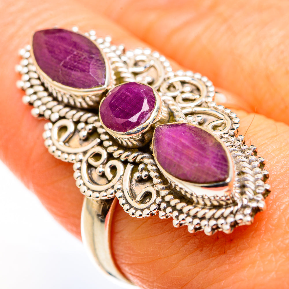 Red Sillimanite Rings handcrafted by Ana Silver Co - RING127300