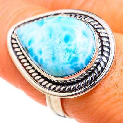 Larimar Rings handcrafted by Ana Silver Co - RING127310