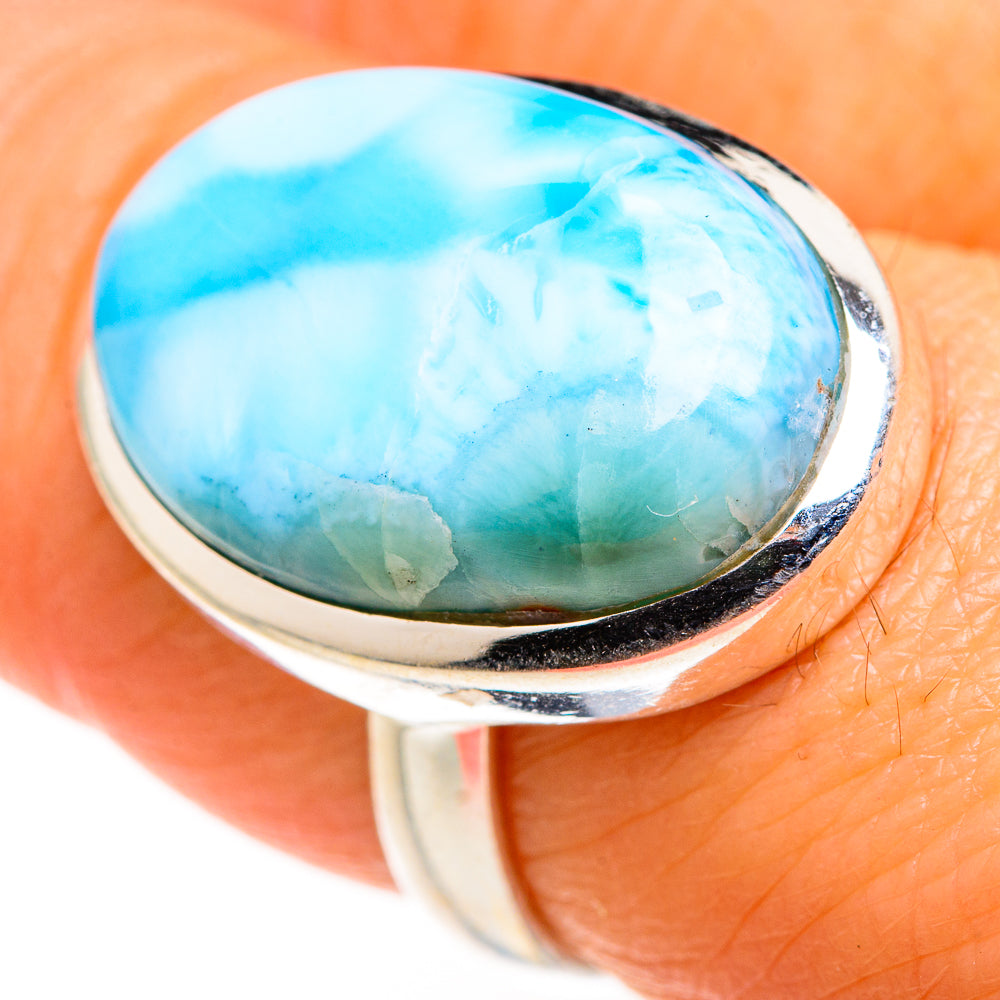 Larimar Rings handcrafted by Ana Silver Co - RING127313