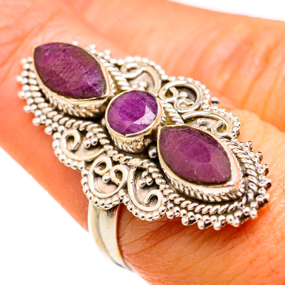 Red Sillimanite Rings handcrafted by Ana Silver Co - RING127319