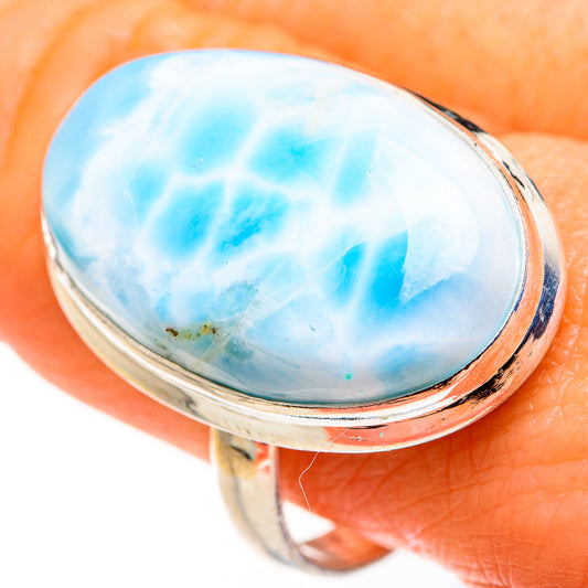 Larimar Rings handcrafted by Ana Silver Co - RING127327