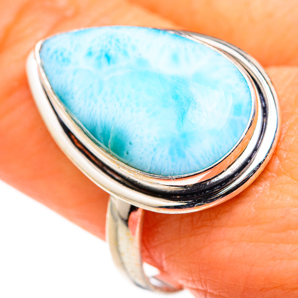 Larimar Rings handcrafted by Ana Silver Co - RING127328