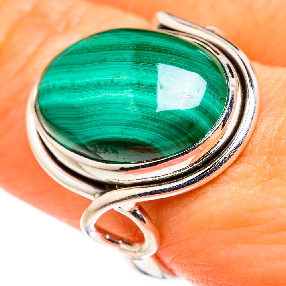 Malachite Rings handcrafted by Ana Silver Co - RING127333