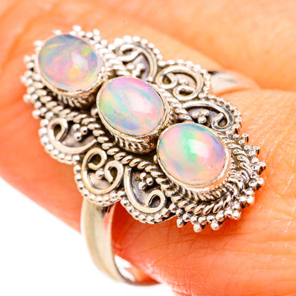 Ethiopian Opal Rings handcrafted by Ana Silver Co - RING127336
