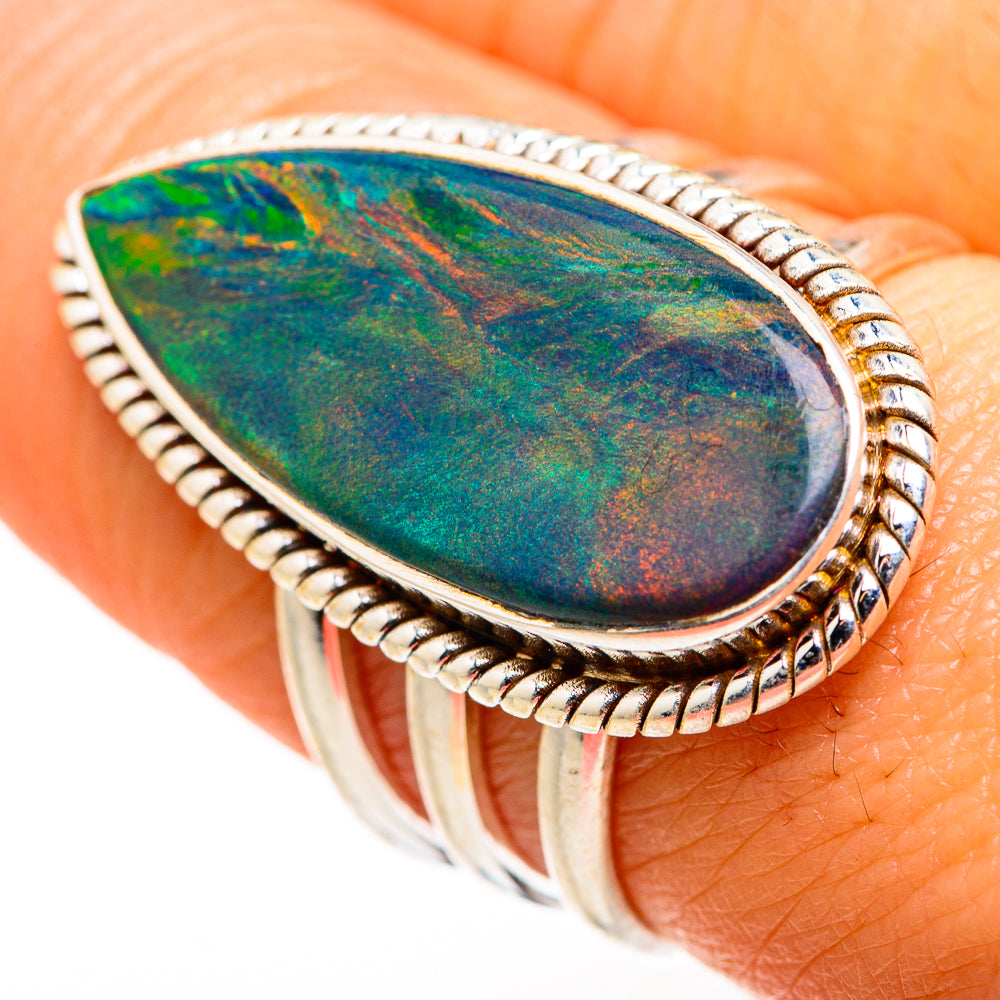 Aura Opal Rings handcrafted by Ana Silver Co - RING127339