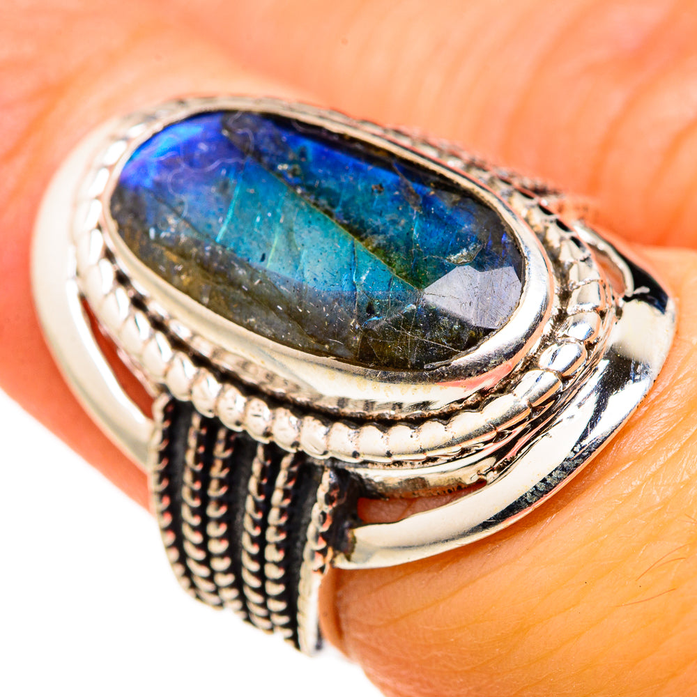 Labradorite Rings handcrafted by Ana Silver Co - RING127342