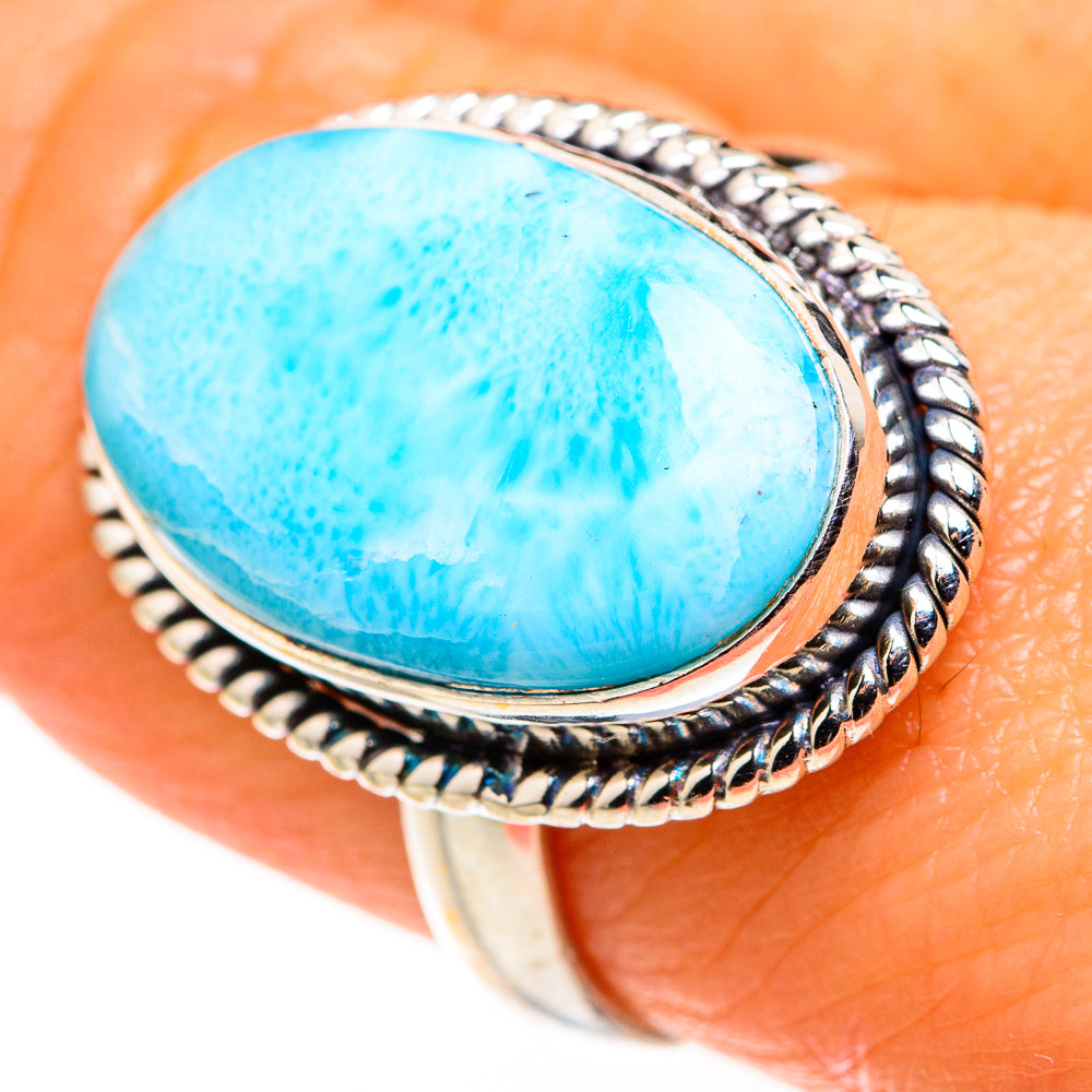 Larimar Rings handcrafted by Ana Silver Co - RING127349