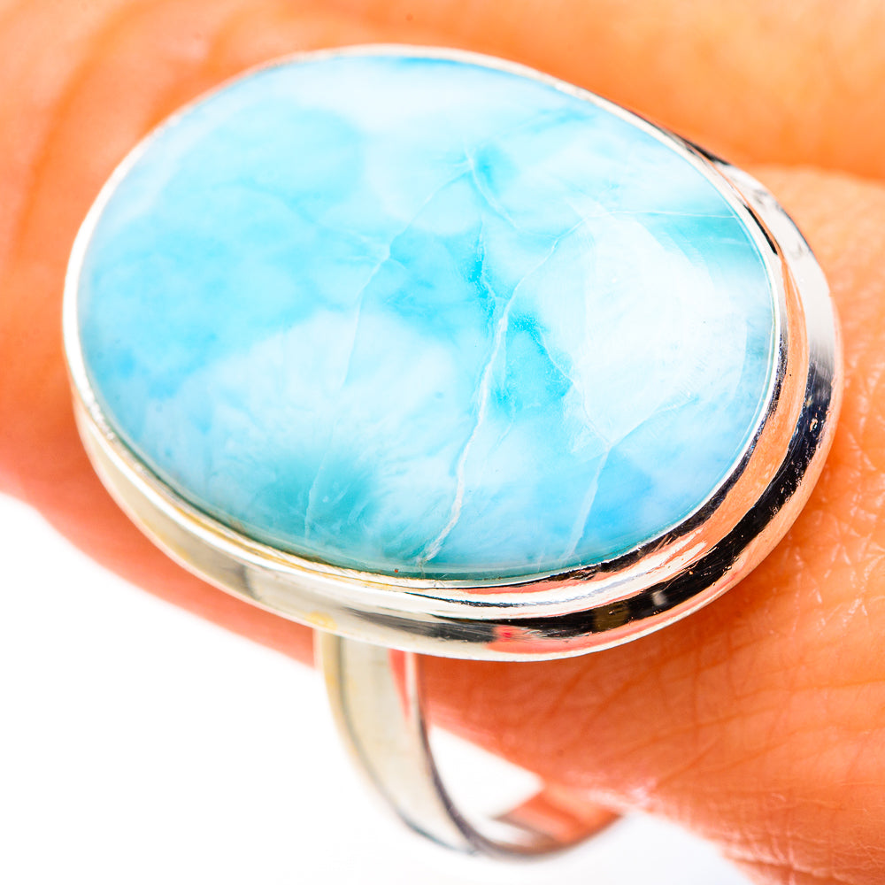 Larimar Rings handcrafted by Ana Silver Co - RING127351