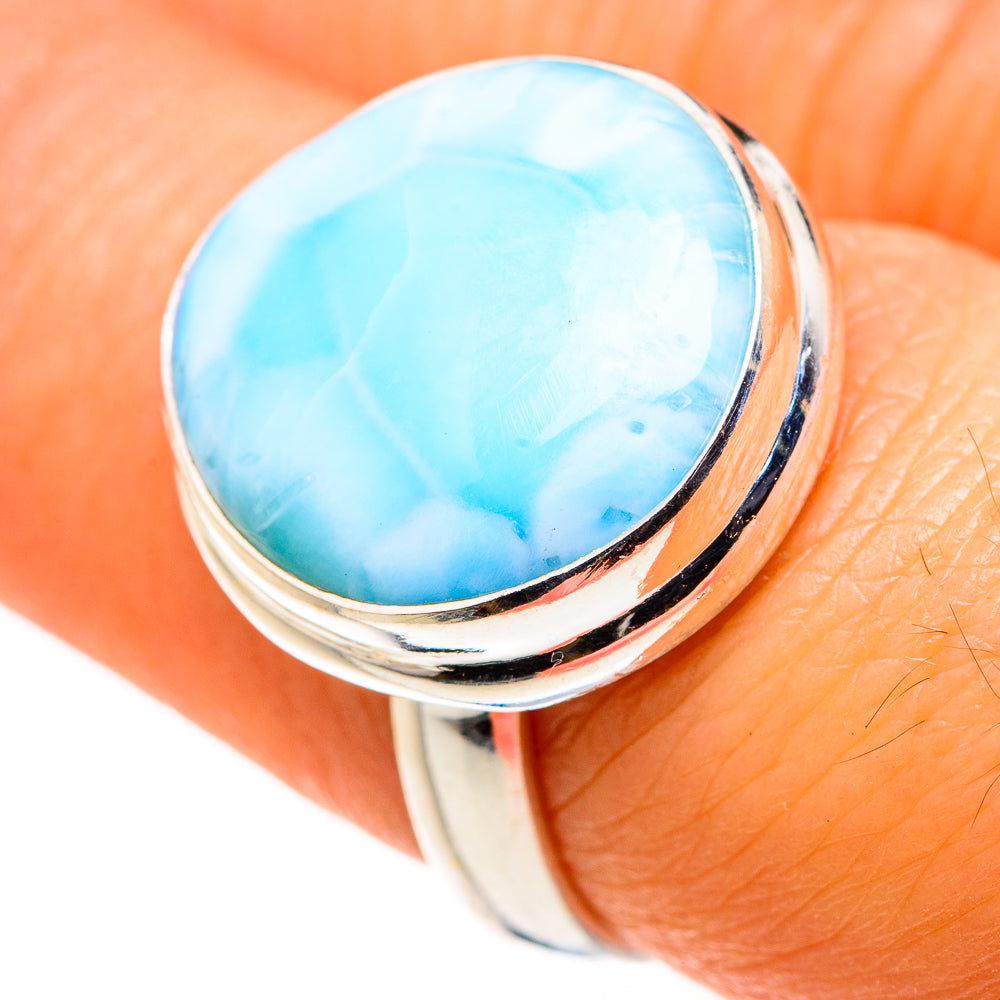 Larimar Rings handcrafted by Ana Silver Co - RING127353