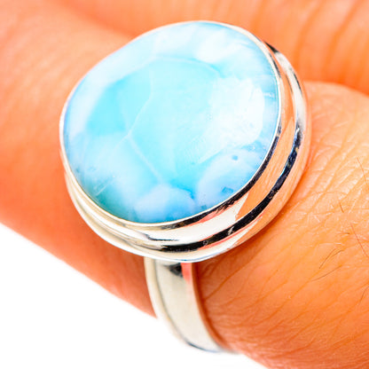 Larimar Rings handcrafted by Ana Silver Co - RING127353