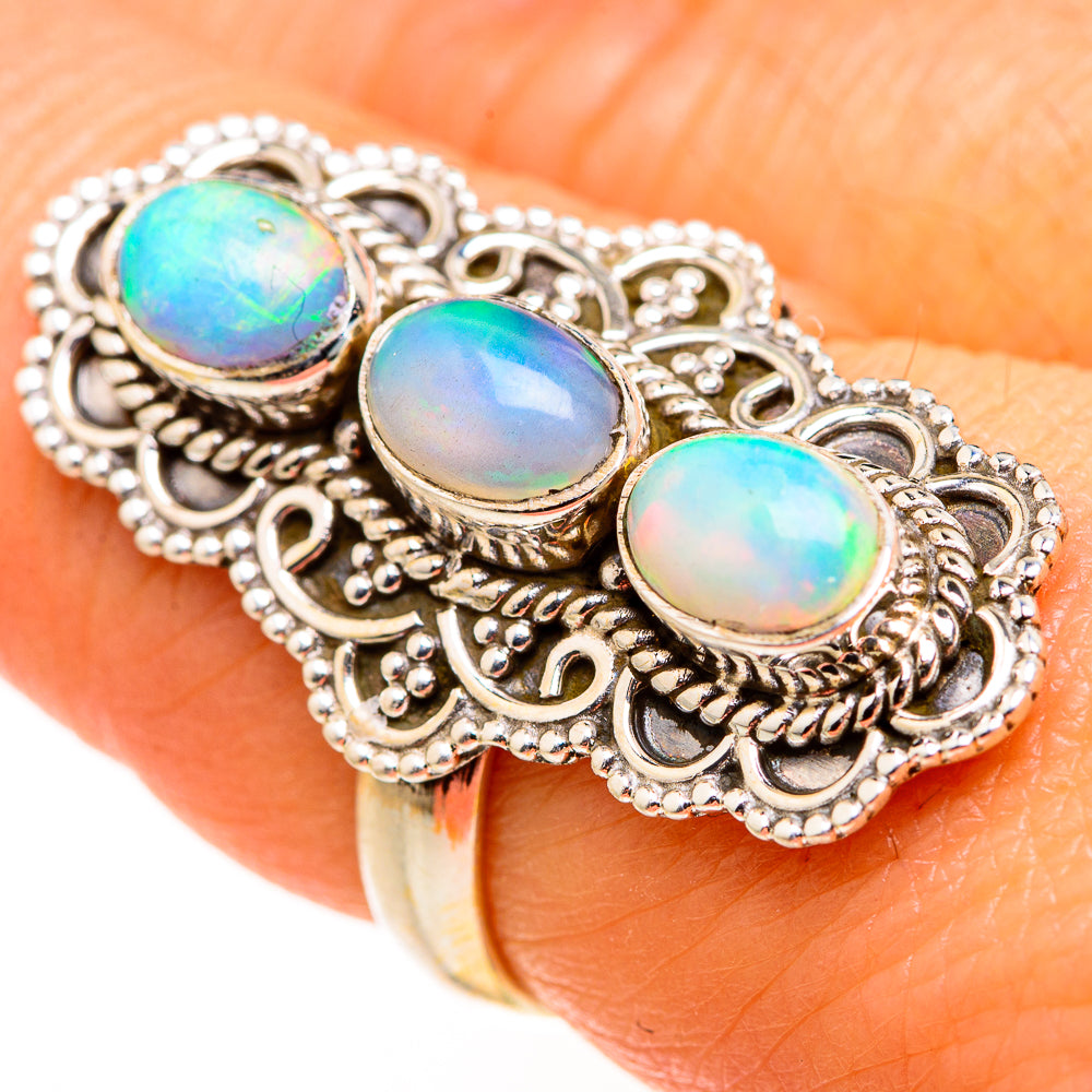 Ethiopian Opal Rings handcrafted by Ana Silver Co - RING127358