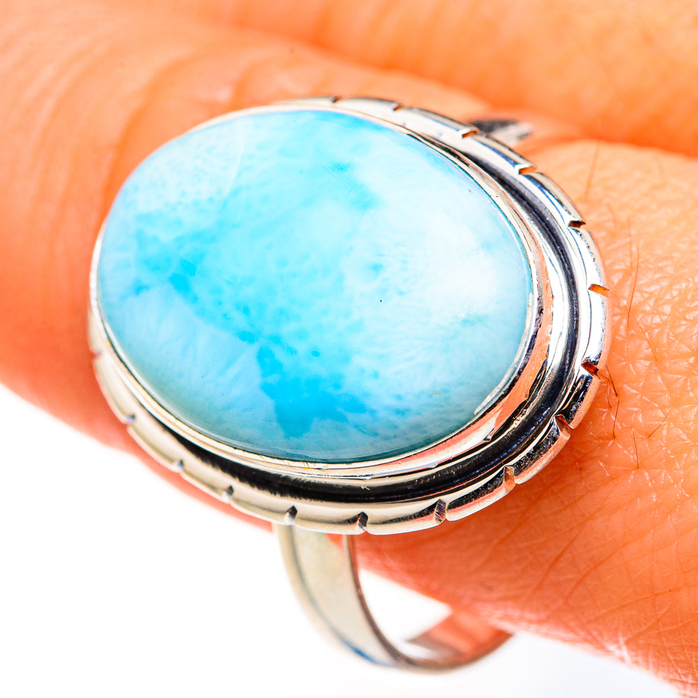 Larimar Rings handcrafted by Ana Silver Co - RING127363