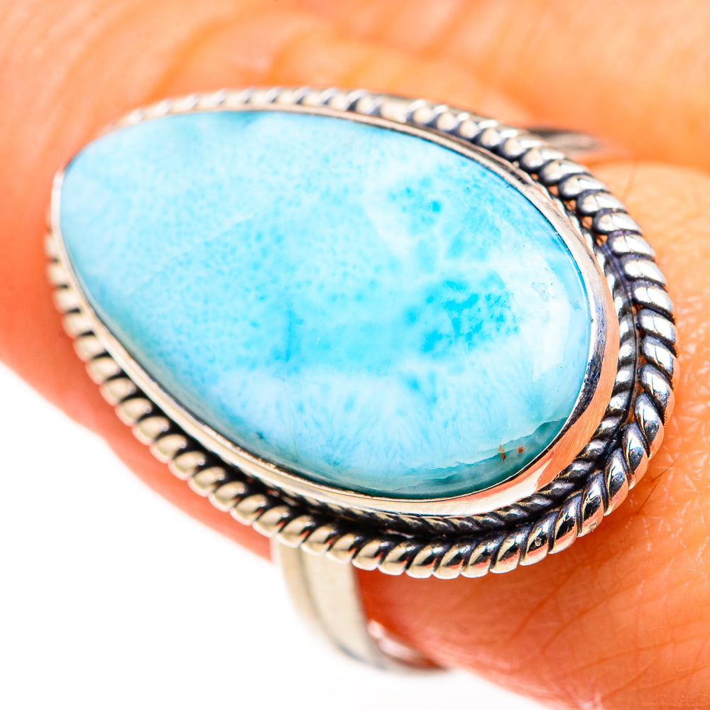 Larimar Rings handcrafted by Ana Silver Co - RING127365