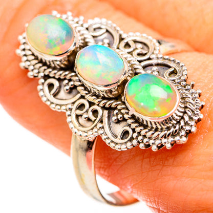 Ethiopian Opal Rings handcrafted by Ana Silver Co - RING127373
