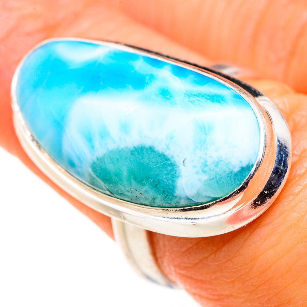 Larimar Rings handcrafted by Ana Silver Co - RING127375