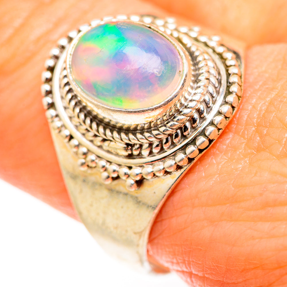 Ethiopian Opal Rings handcrafted by Ana Silver Co - RING127386
