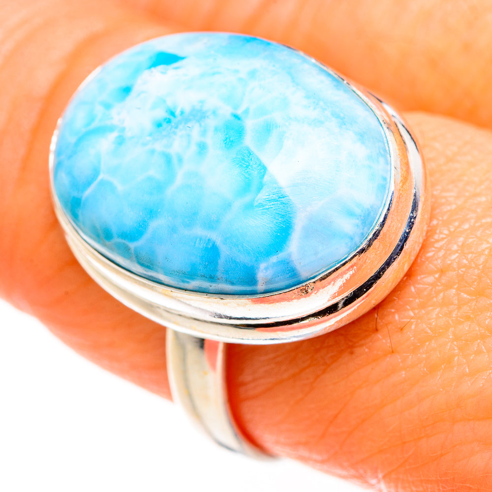 Larimar Rings handcrafted by Ana Silver Co - RING127388
