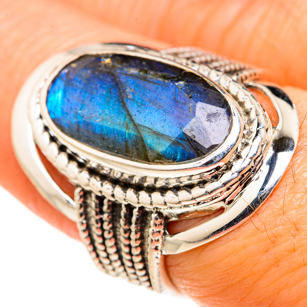 Labradorite Rings handcrafted by Ana Silver Co - RING127389