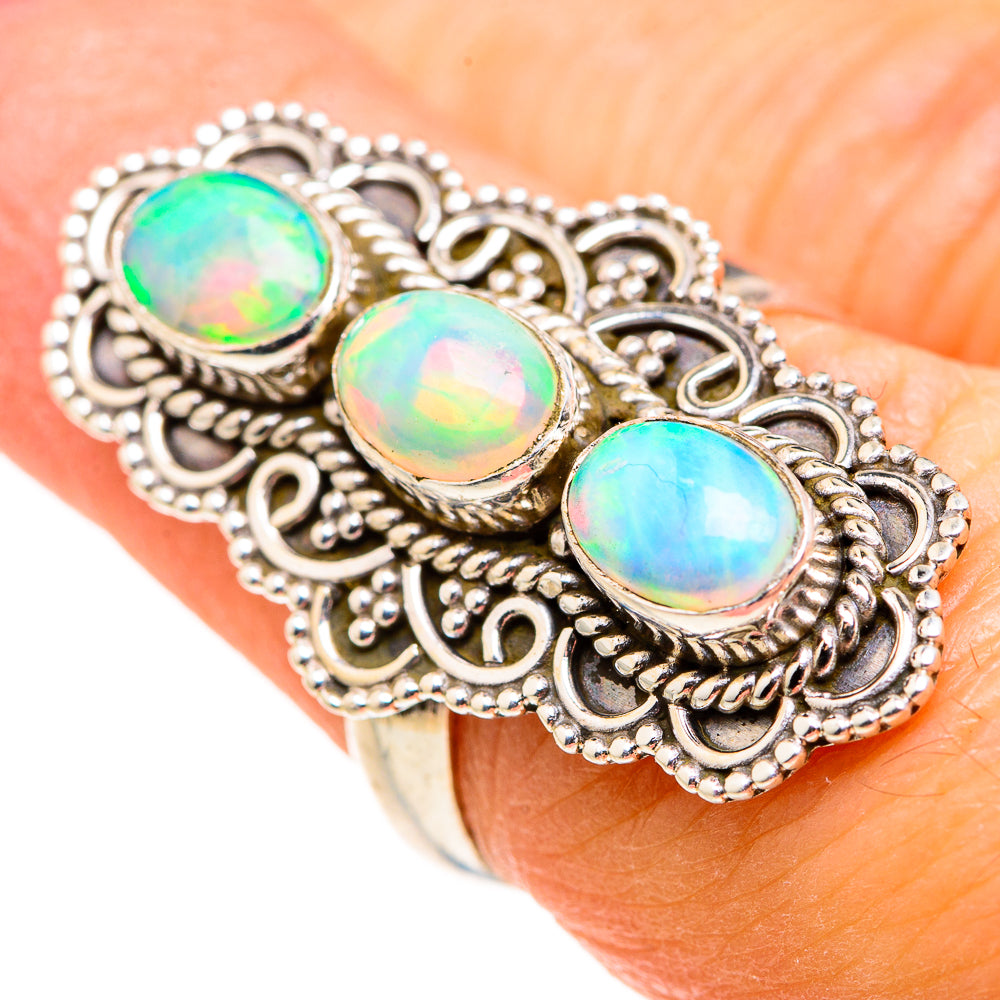 Ethiopian Opal Rings handcrafted by Ana Silver Co - RING127397