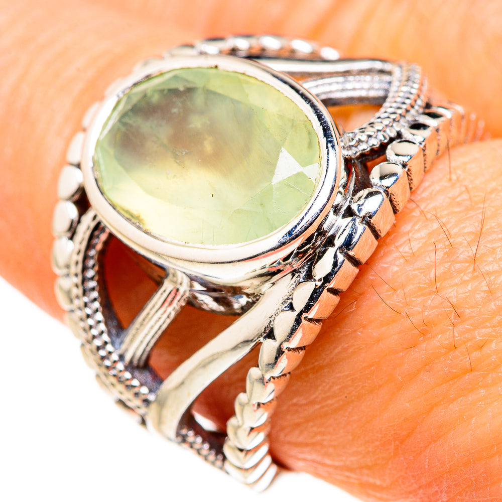 Prehnite Rings handcrafted by Ana Silver Co - RING127404