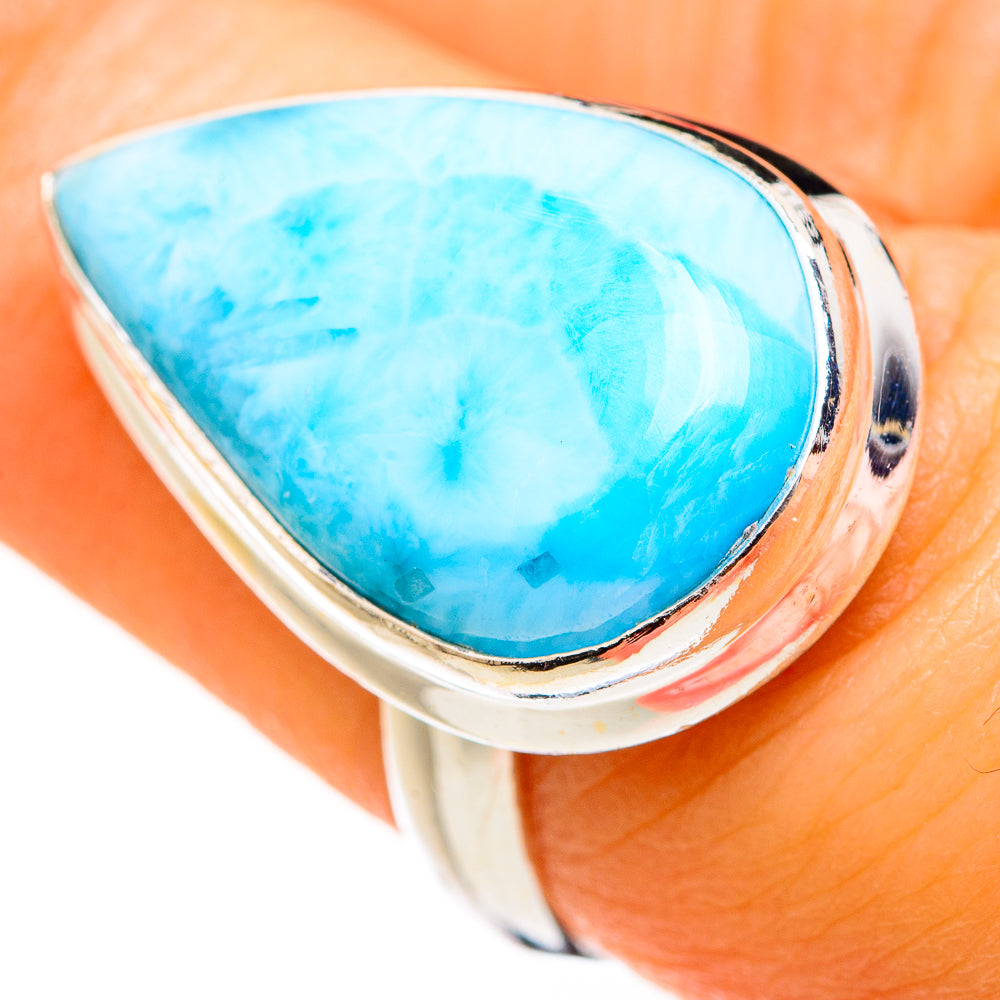 Larimar Rings handcrafted by Ana Silver Co - RING127411