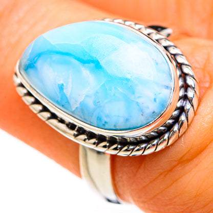 Larimar Rings handcrafted by Ana Silver Co - RING127412