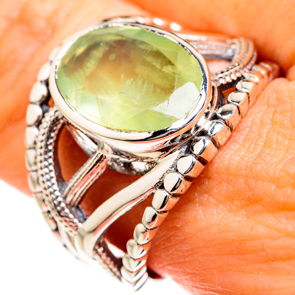 Prehnite Rings handcrafted by Ana Silver Co - RING127414