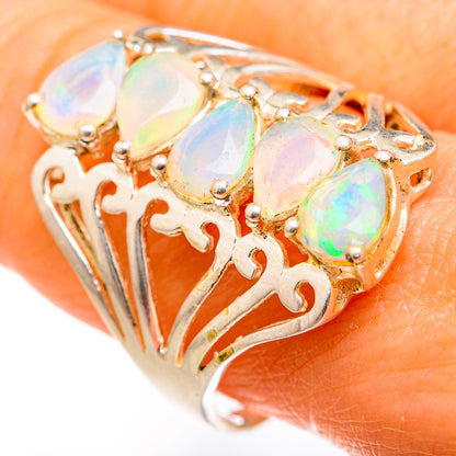 Ethiopian Opal Rings handcrafted by Ana Silver Co - RING127424
