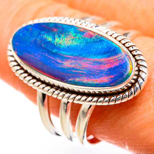 Aura Opal Rings handcrafted by Ana Silver Co - RING127425