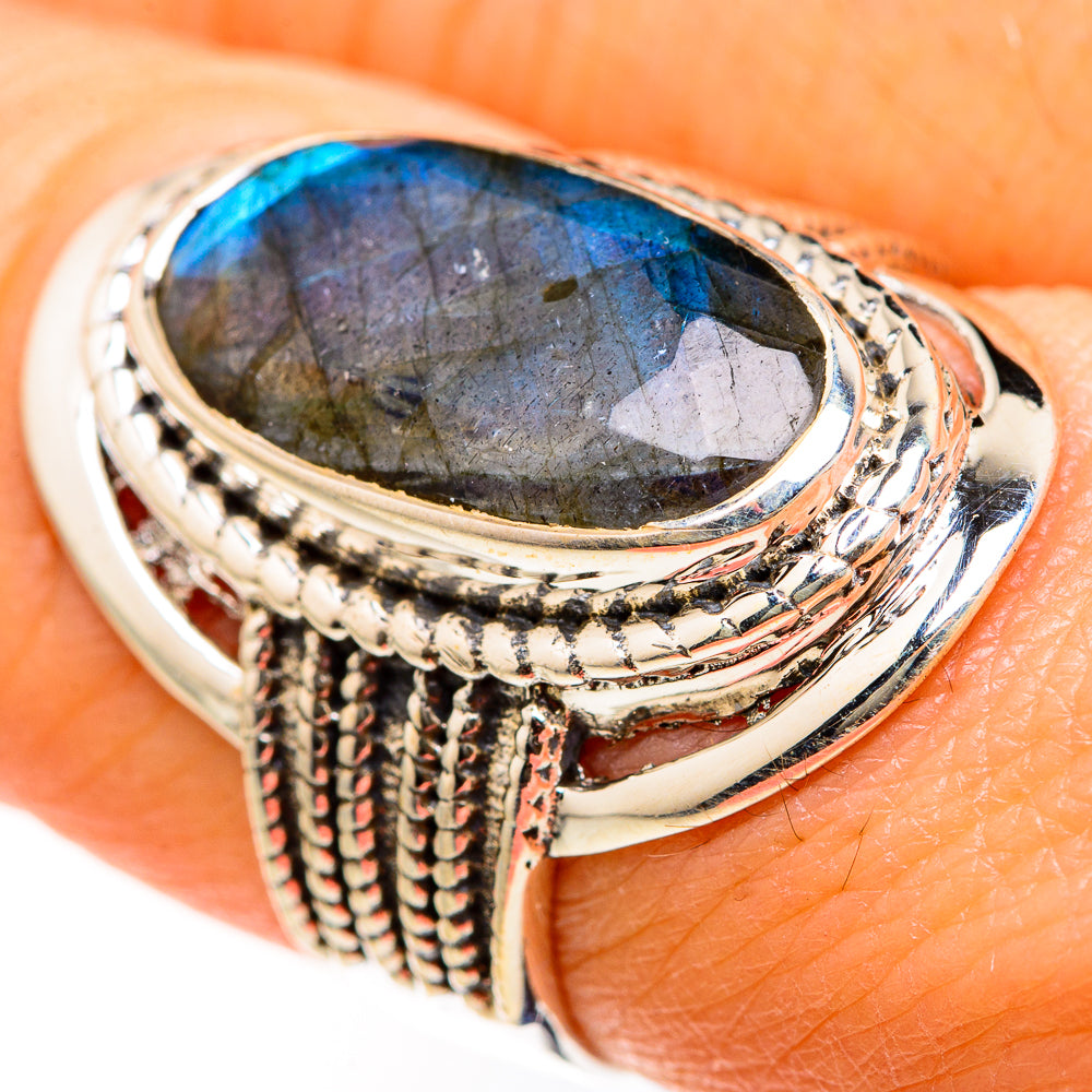 Labradorite Rings handcrafted by Ana Silver Co - RING127429