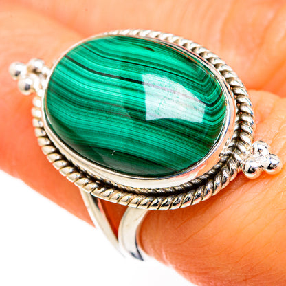 Malachite Rings handcrafted by Ana Silver Co - RING127432