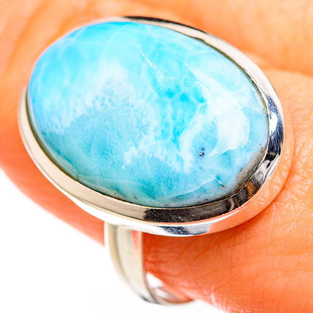 Larimar Rings handcrafted by Ana Silver Co - RING127444