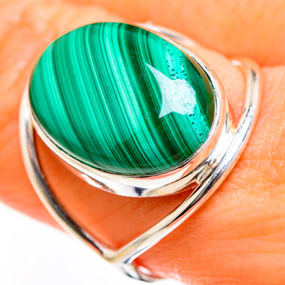Malachite Rings handcrafted by Ana Silver Co - RING127449