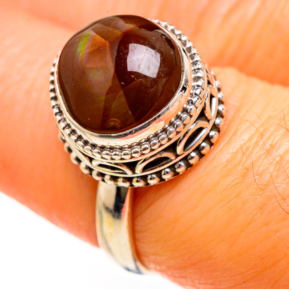 Mexican Fire Agate Rings handcrafted by Ana Silver Co - RING127451