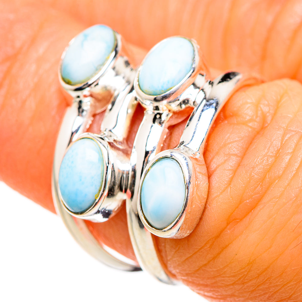 Larimar Rings handcrafted by Ana Silver Co - RING127462