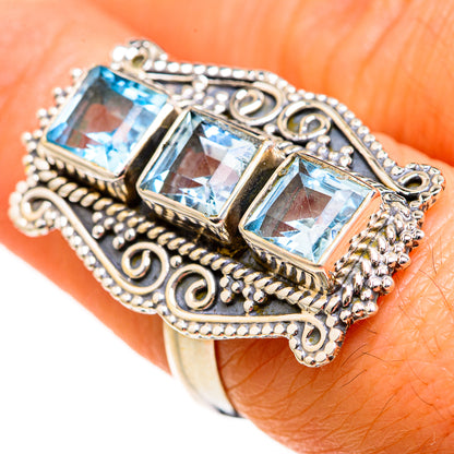 Blue Topaz Rings handcrafted by Ana Silver Co - RING127463