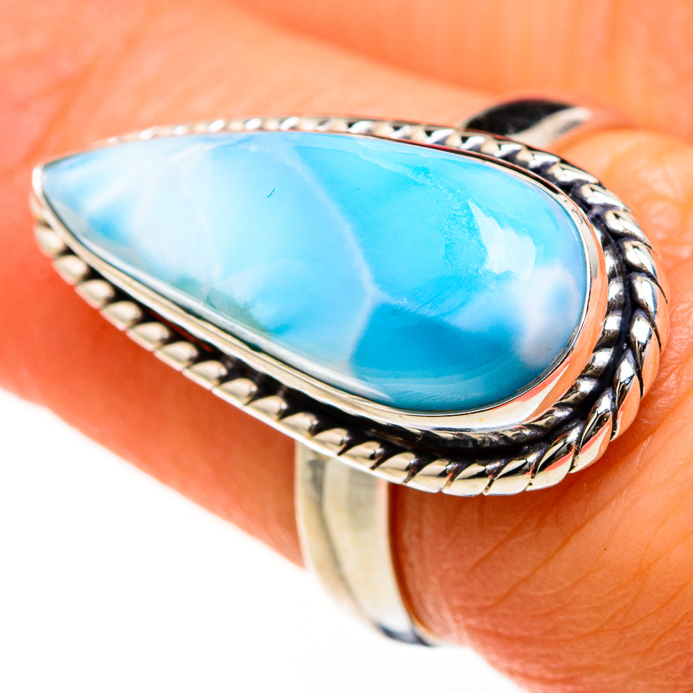 Larimar Rings handcrafted by Ana Silver Co - RING127464