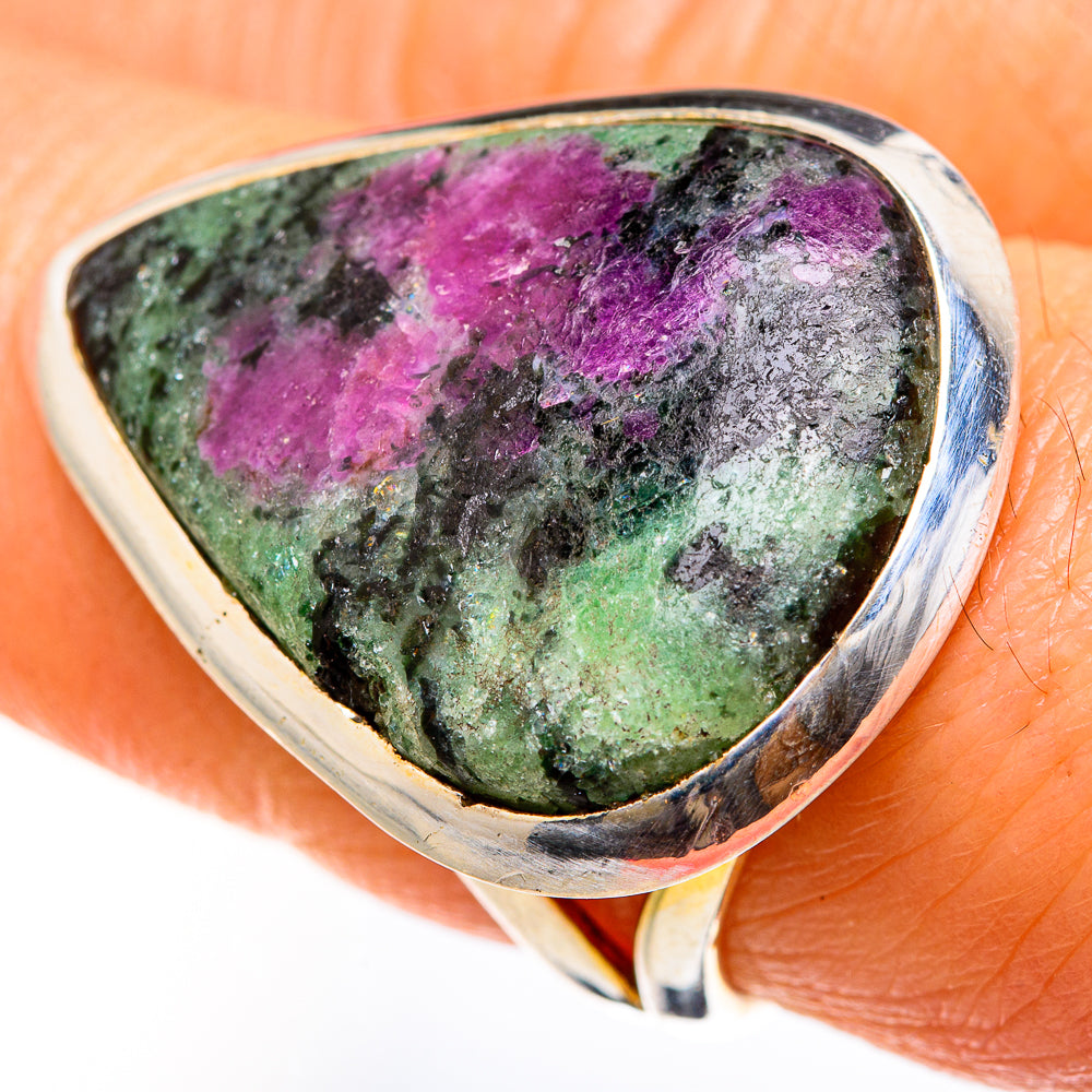 Ruby Zoisite Rings handcrafted by Ana Silver Co - RING127467