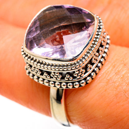 Color Change Alexandrite (Lab.) Rings handcrafted by Ana Silver Co - RING127471
