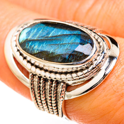 Labradorite Rings handcrafted by Ana Silver Co - RING127473