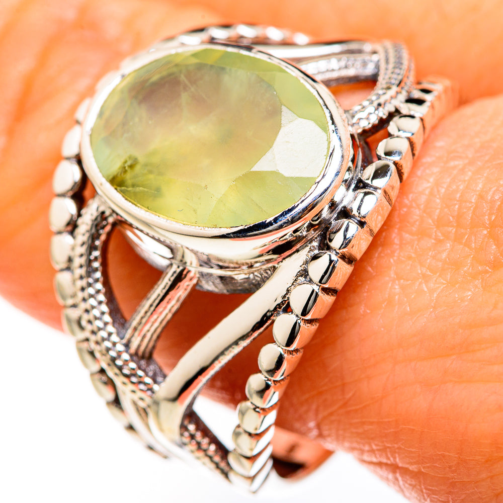 Prehnite Rings handcrafted by Ana Silver Co - RING127478