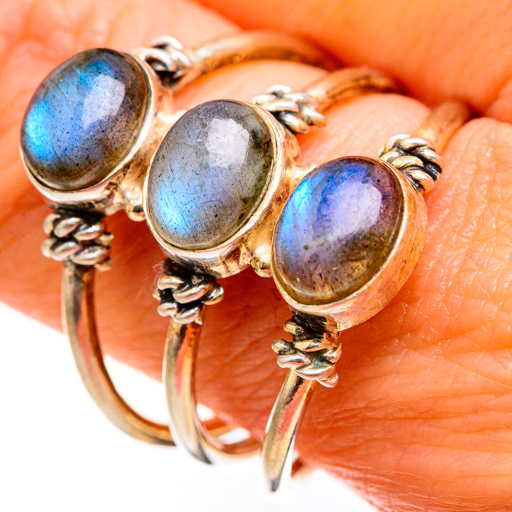 Labradorite Rings handcrafted by Ana Silver Co - RING127488