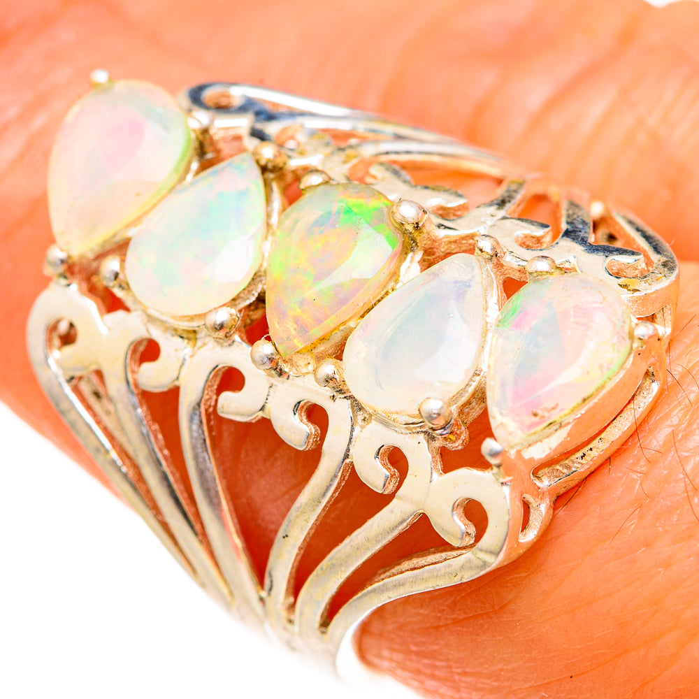 Ethiopian Opal Rings handcrafted by Ana Silver Co - RING127502